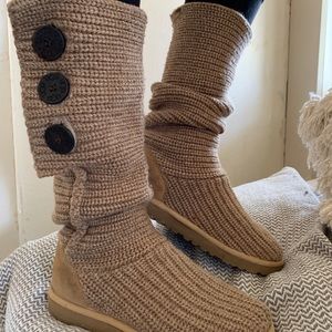 Cable Knit Oatmeal Ugg Boots